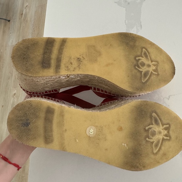 Gucci Palmyra Ankle Tie Espadrille Wedge (Woman) - Picture 6 of 6